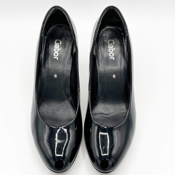 Gabor Splendid Pump Patent Round Toe High Heel Shoe - Picture 3 of 12